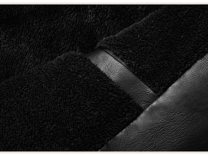 Men's Fleece-Lined Leather Winter Jacket, Thickened, Trendy Stand Collar - Ideal for Business, Casual, or Motorcycle Wear