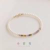 Fine Natural Tourmaline Bracelet for Women, with Pearls, Summer Design, Niche Style, Gift for Best Friends