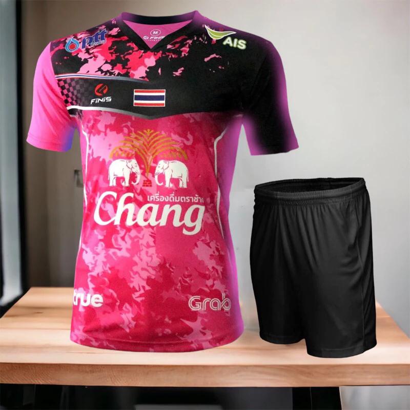 

Футбольная форма сборной Таиланда по футболу с принтом «Чирлидер», быстросохнущая футболка с V-образным вырезом и коротким рукавом из полиэстера с логотипом «Слон» для занятий спортом на открытом воздухе 2XL