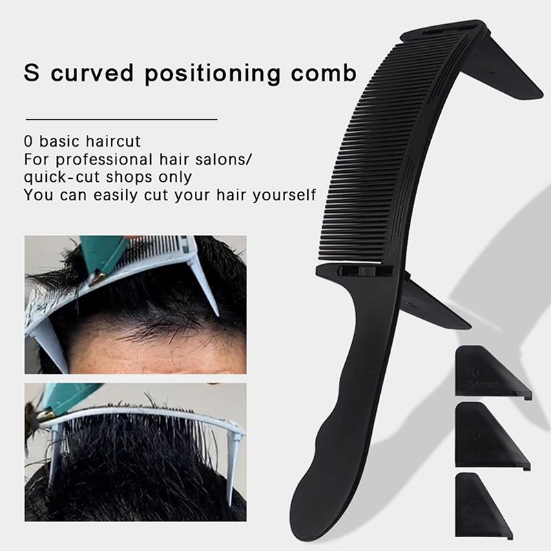 Man Curved Positioning Comb Adjustable S Arc Design Professional Barber Hair Cutting Hair Clipper Comb Hairdresser Styling Tools