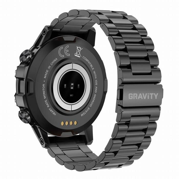 Smartwatch Męski Gravity Gt9-2 - Wykonywanie Połączeń, Ciśnieniomierz (Sg021B)
