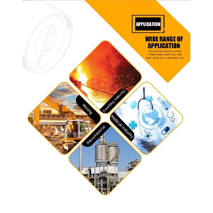 Mairuikesi Glycerin Filled Pressure Gauges manomete 40mm 1/8 Thread Connection Stainless Steel Case hydraulic oil filling meter