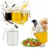 Glass oil dispenser 300 ml with handle - olive oil vinegar sauce oil spices