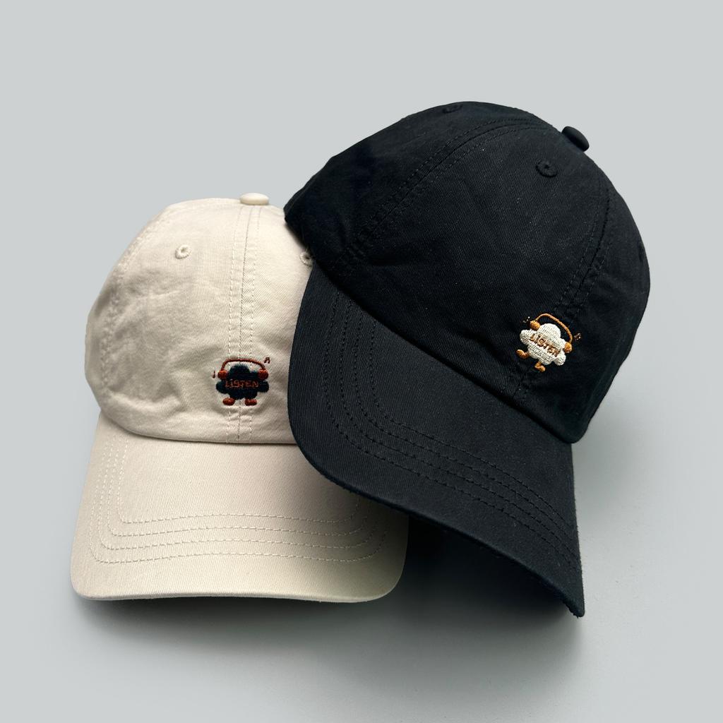 Spring And Summer Cartoon Embroidery Letter Baseball Cap Men'S And Women'S Sunshade Casual Cute Student Cap