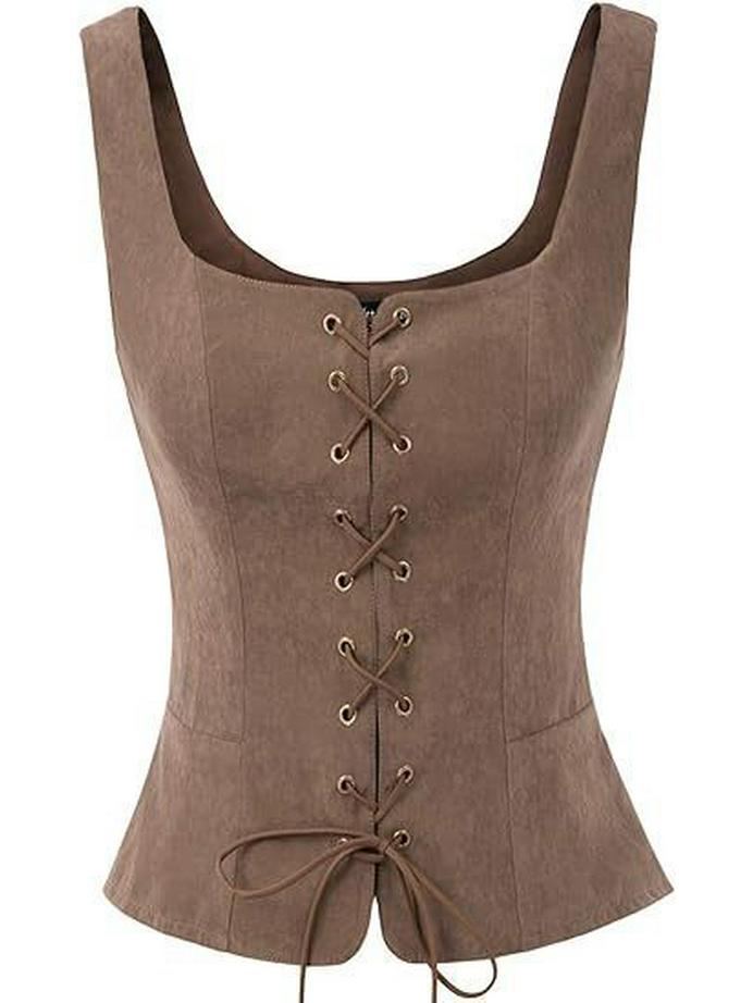 Women's Renaissance Pirate Vest Corset Costume