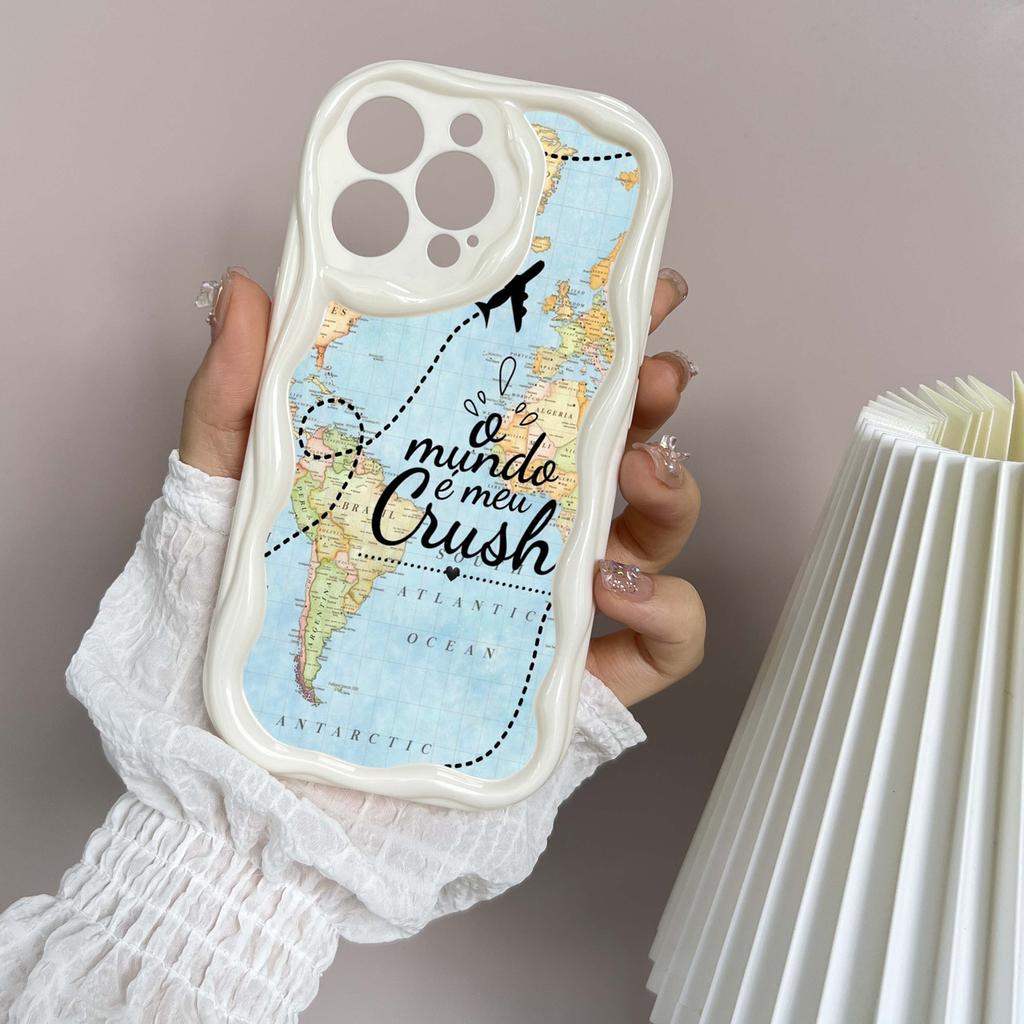 Ae89 Map aircraft trajectory Protective Phone Cases for Apple iPhone 16 15 14 13 Pro Max 11 12 mini XR 7 8 6s Plus XS Max SE Wave TPU Back Cover