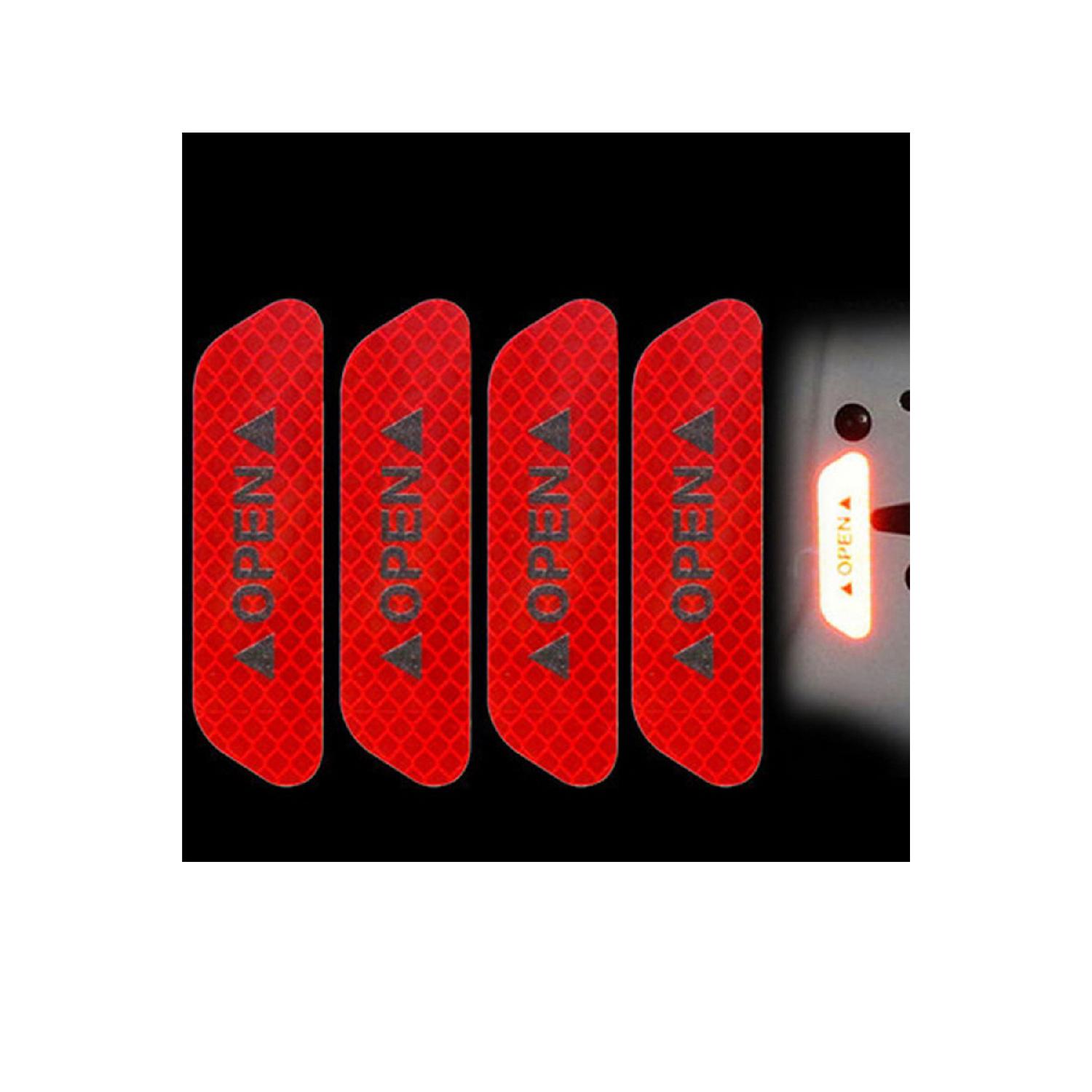 

Red Vehicle Open Door Warning Reflector 4 Pieces Warning Warning Sticker