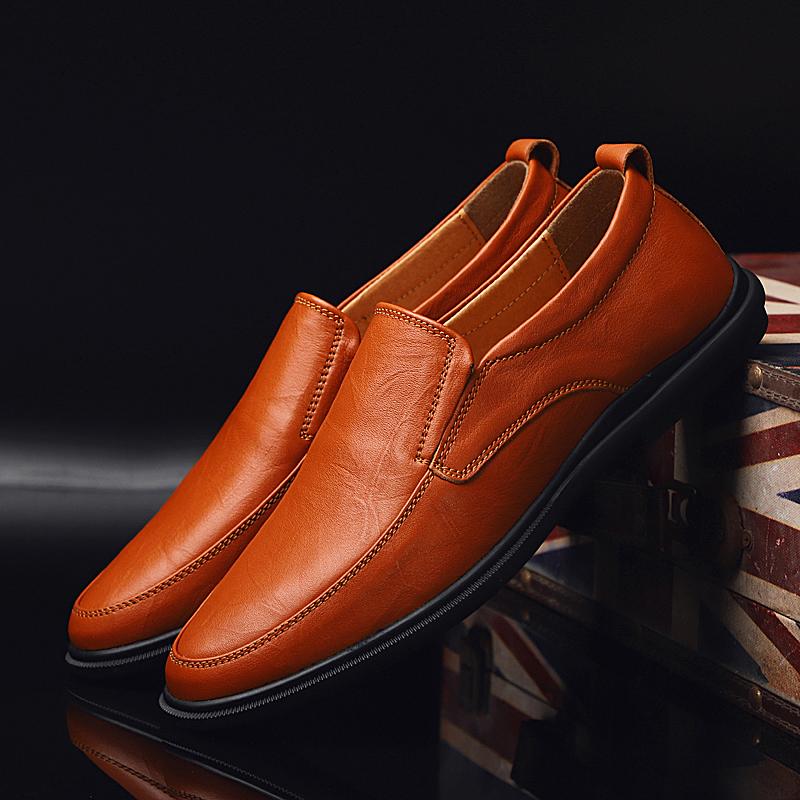 

Мужские туфли слипоны модные с круглым носком повседневные модные универсальные кожаные туфли с кисточками деловые туфли мужские мокасины 10