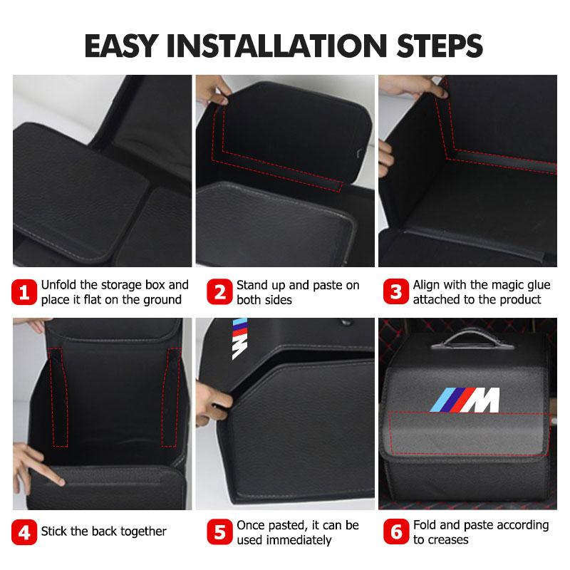 WCHT7 Car Organizer Trunk Storage Box Stowing Tidying Container Bag For BMW X1 X2 X3 X4 X5 X6 X7 G20 G30 6GT E46 E90 E60 F10 E39
