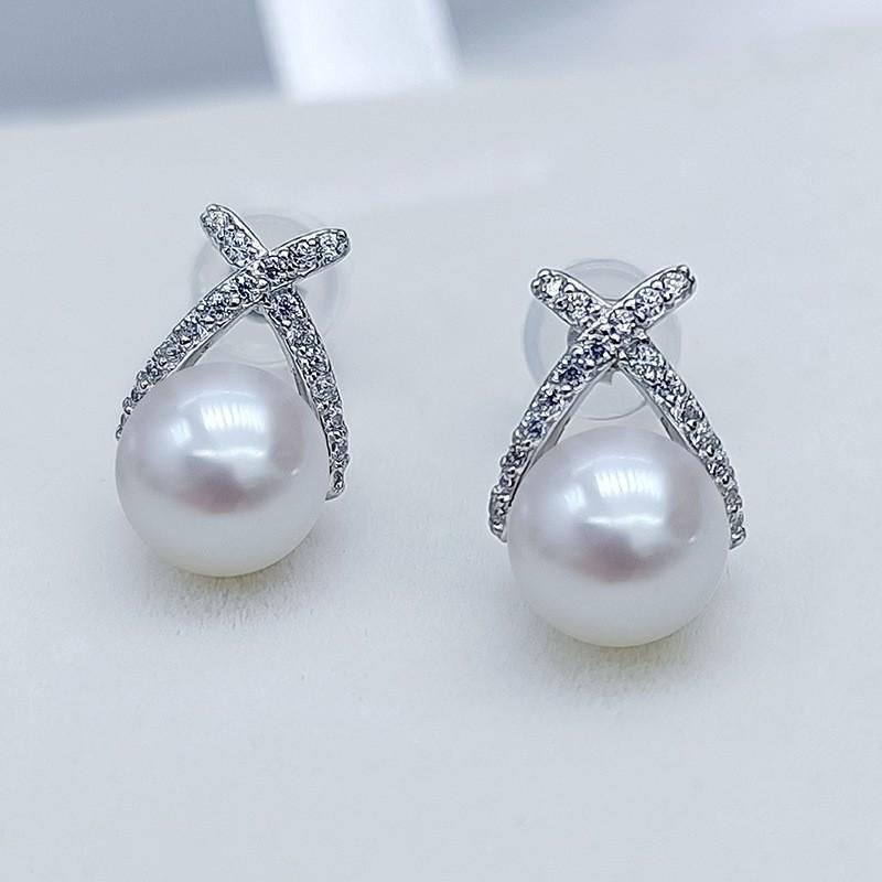 

Серьги Корейская версия Серьги Sensory Tremella Изысканный элегантный темперамент Серьги из натурального пресноводного жемчуга 6-7mm