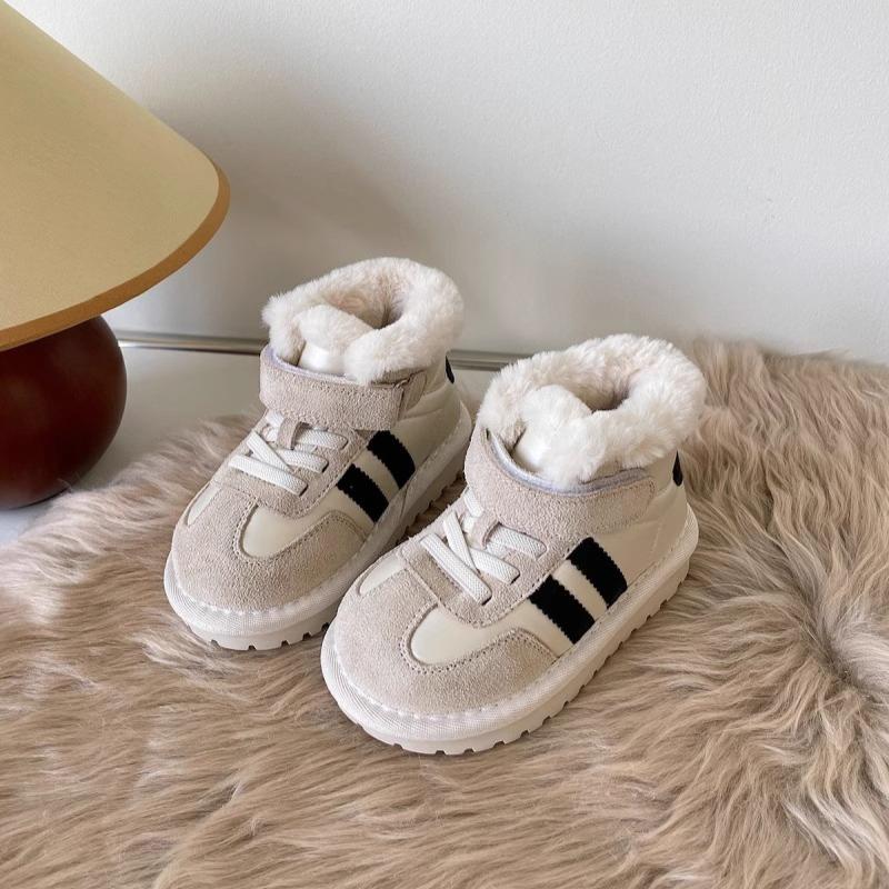 Ghete Scurte pentru Bebeluși pentru Copii Iarnă Plus Catifea Pantofi Groși din Bumbac pentru a Menține Caldura Pantofi de Zăpadă Anti-lovire pentru Copii Băieți