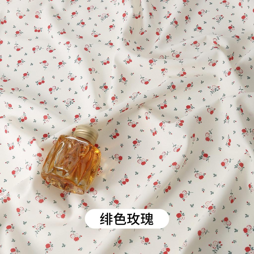 0.5m/2m Non Transparent Floral Chiffon Fabric for Sewing Summer Skirts Dresses Children's Clothing Rural Style Clothing Fabric
