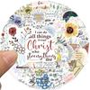 10/30/50pcs Jesus Bible Christians Inspirational Stickers Aesthetic DIY Skateboard Phone Laptop Cartoon Decoration Sticker Pack