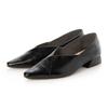 Evol Women's V-Cut Pointed Stack Heel Pumps, IU5031 BL, Size 22.5 Cm
