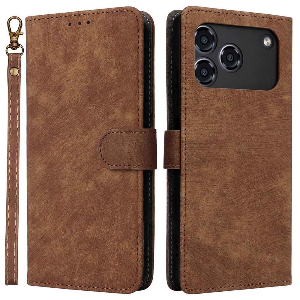 Para ZTE Blade A76 5G Capa Carteira Bloqueio RFID Couro PU Capa de Telefone Suporte com Alça