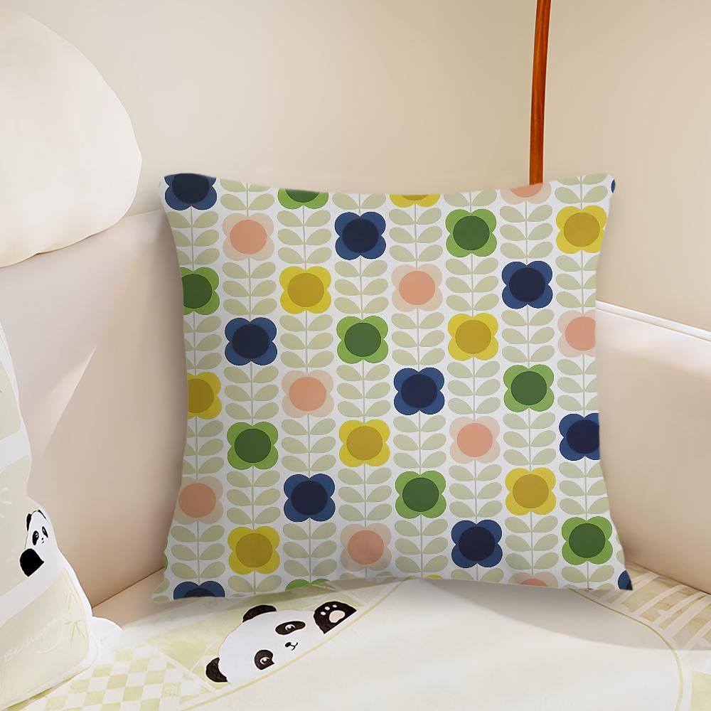 Art OOrla Kiely Flower cushion cover Pillow Case Plush Fabric Soft Double Sided Print Sofa Cushion Cover Throw Pillow Covers