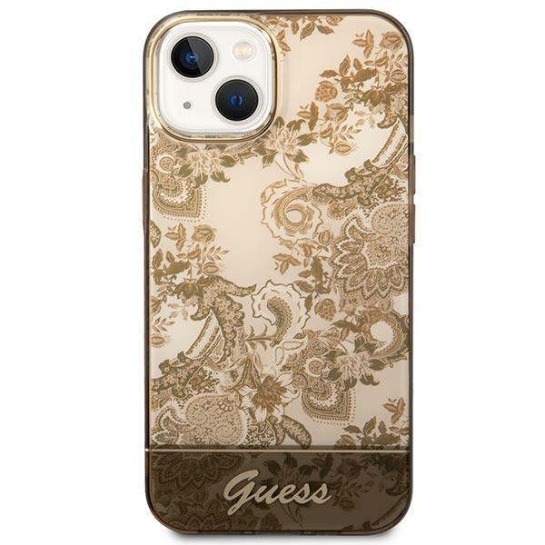 Guess Guhcp14Mhgplhc Iphone 14 Plus / 15 Plus 6.7 Ochre Hardcase Porcelain Collection