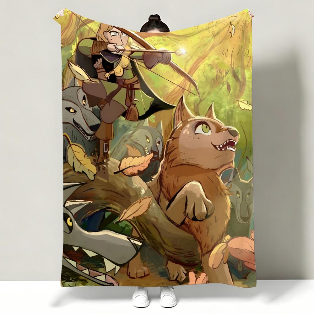 Movie WWolfwalkers Throw Soft Warm Flannel Throw Blanket Multiuse for Sofa Bed Office Nap