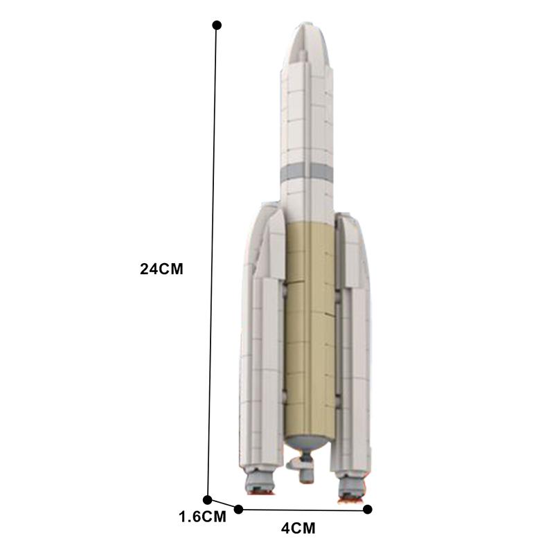 MOC ערכת לבני בנייה טיל אריאן 5 של ESA בגודל בינוני לוויין חלל שבתאי קנה מידה 1:110 רכב חקר Juguetes לבנים צעצועי משחק