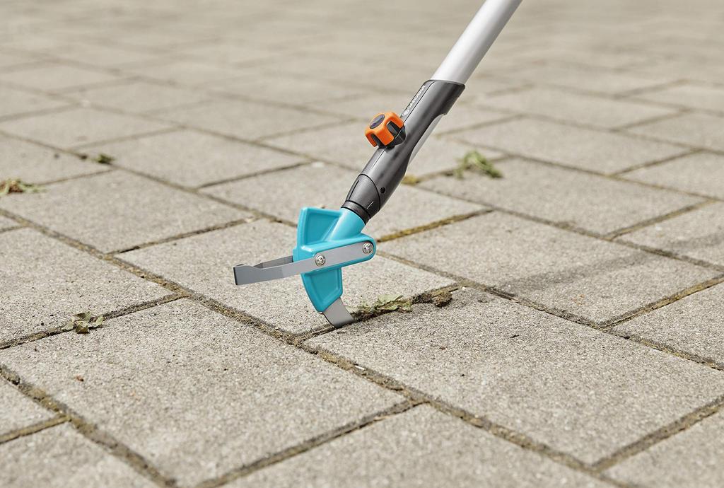 GARDENA Combi System Patio Product Up to 25 2-in-1 Weeder, Turquoise/Silver, 3607-20. Warranty Years.