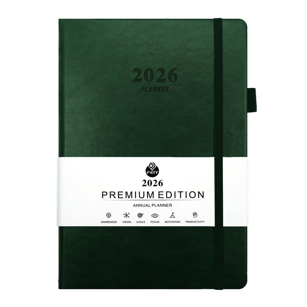 English 2026 Schedule Planner Notepad 12 Months 365 Days Efficiency Notebook  Office Supplies