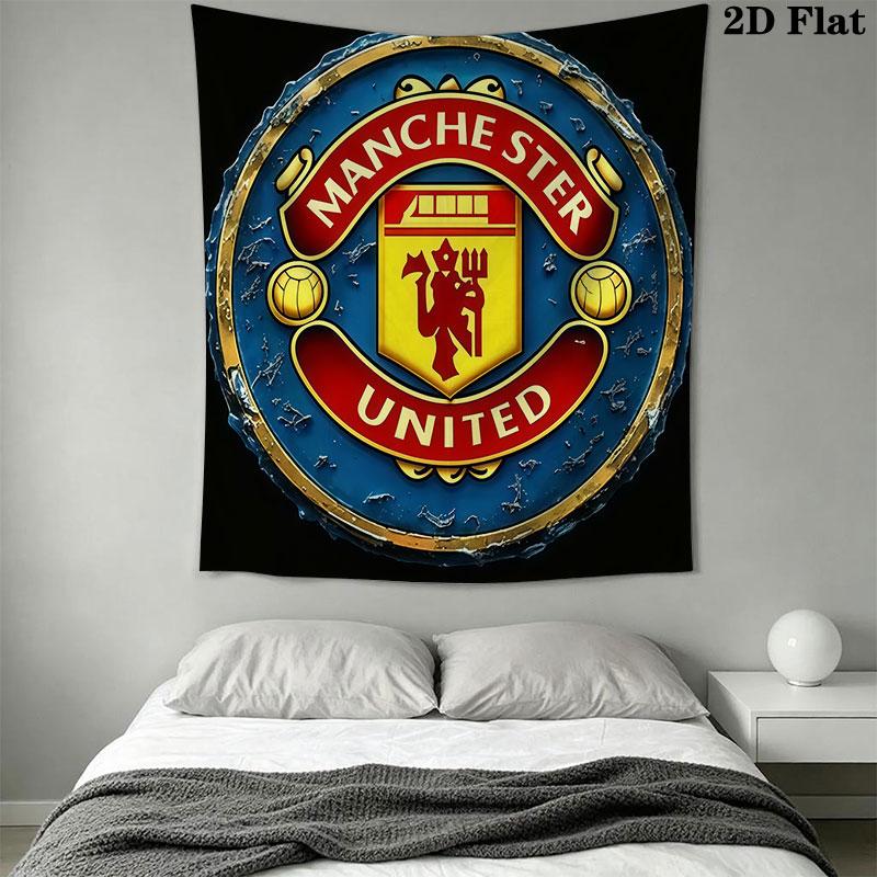 Man Utd A Wall Hanging Printed Fabric Blanket Decorative Tapestries for Bedroom Living Room Home Decor