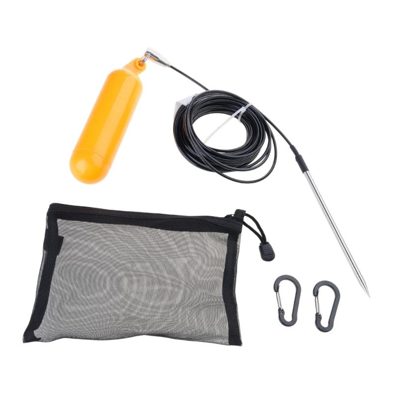 Fish Needle Hook Stringer Replacement Spearfishing Fish Stringer with Stainless Cable and Float Ball Easy to Use