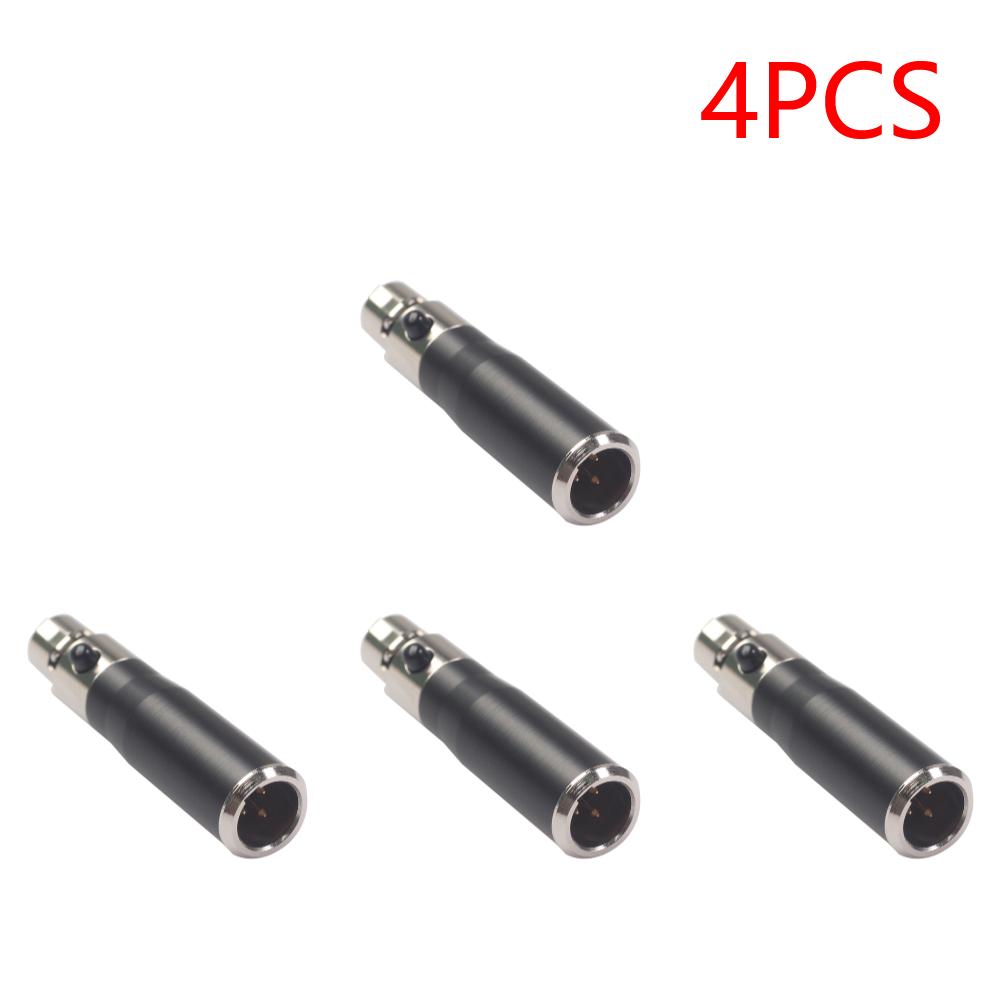Mini XLR 3 4 Pin Female Converter Adapter Mini Connector Audio Connector Adapter Black Microphone Audio Equipment