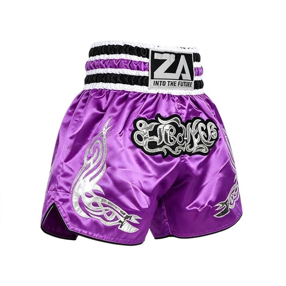 Satin Material Boxing Shorts Embroidery Design Kickboxing Shorts New Fight Shorts  MMA Training