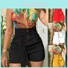 Stylish Women's High Waisted Button Shorts For Summer Casual Loungewear Comfort