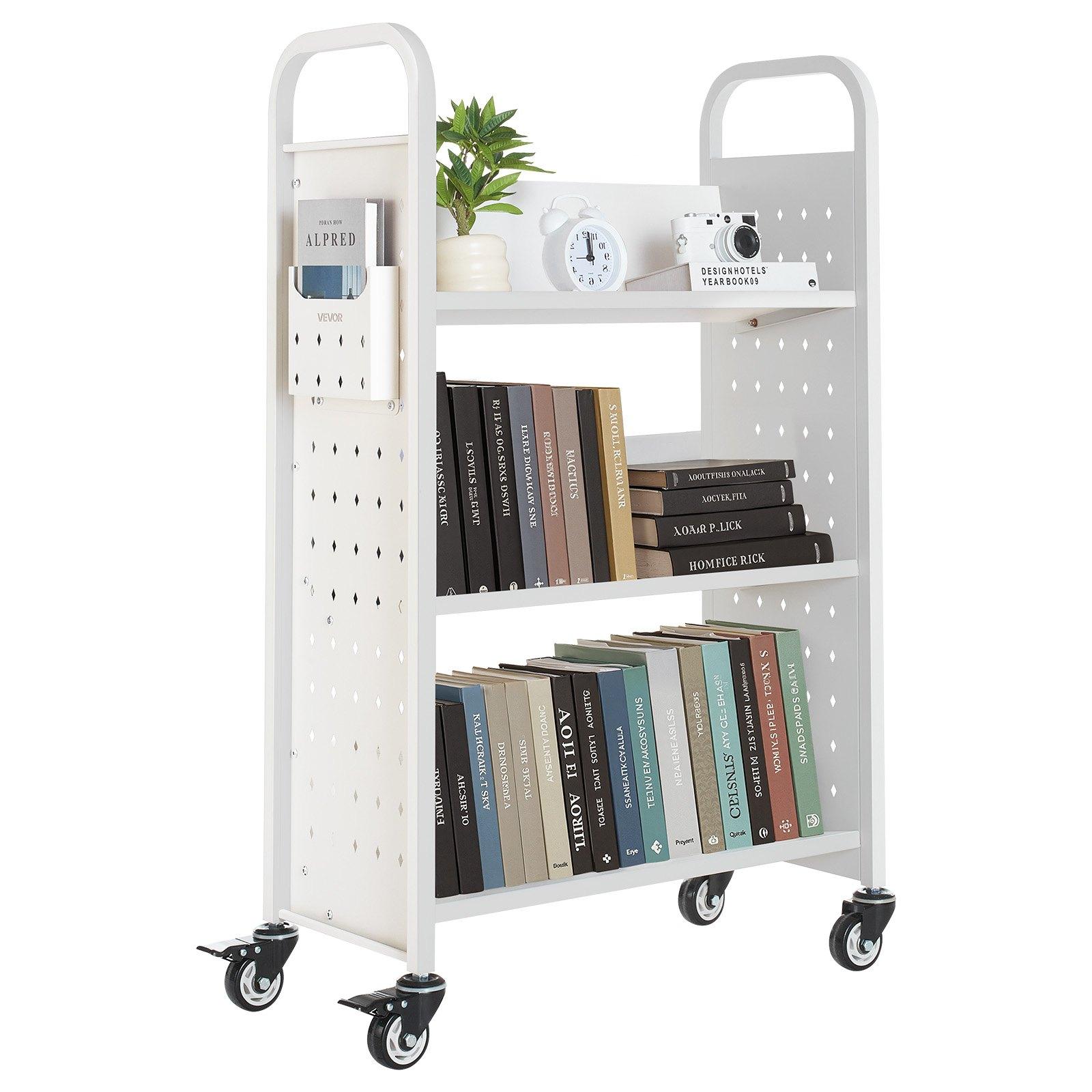 VEVOR Rolling Library Book Cart, 150