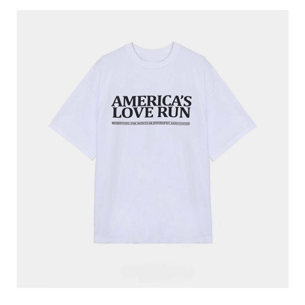 Men's Casual Ins Fashion English Letter Printing High-quality Cotton Loose Short-sleeved T-shirt