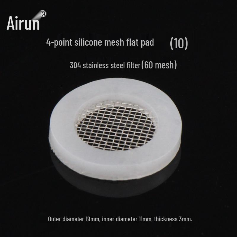 Silicone 4-Point Mesh Sealing Ring and Flat Washer for 6-Point Water Heater, Faucet, Pipe, Hose, and Shower Head (1-Inch)