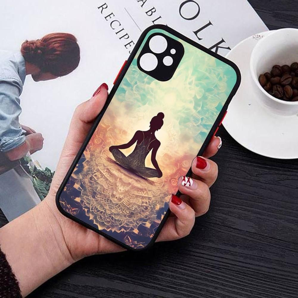 The Yoga Phone Case For IPhone 14 11 12 13 Mini Pro Max 8 7 Plus X XR XS MAX Translucent Matte Cover