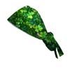 Adjustable Bouffant Cap with Floral Pattern for Women and Men Unisex Printed Work Hat with Button and Sweatband