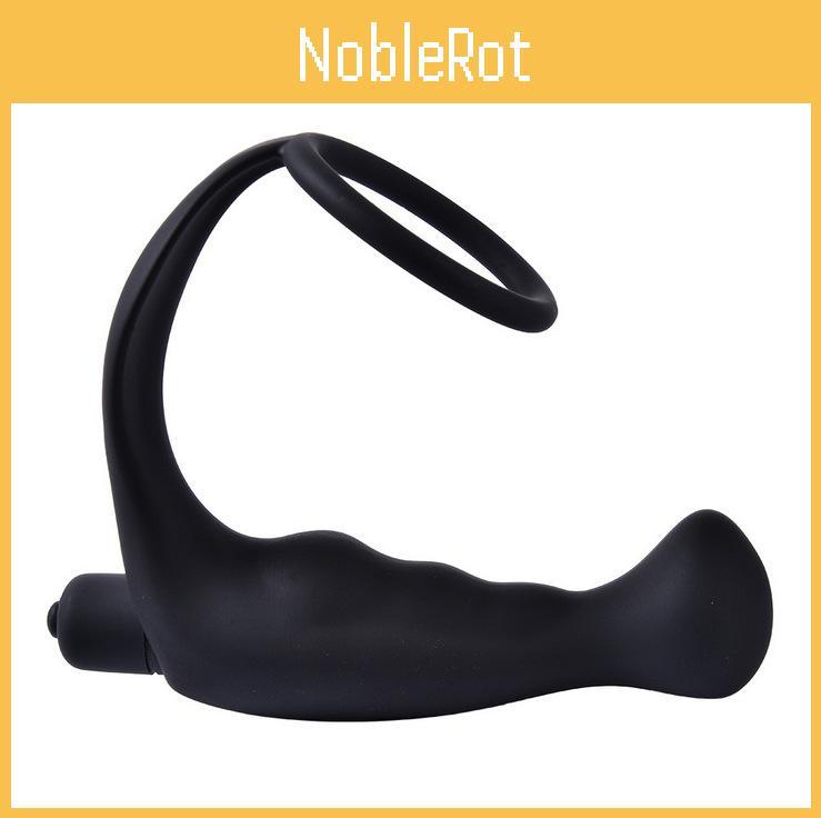 Male Vibrator Prostate Massage Anal Butt Plug Delay Ring Male Sex Toy