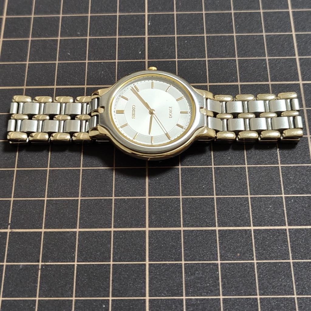 SEIKO Dolce Round GP x SS Silver Dial Quartz Watch [Working Condition] 8J41-6090 Men's (Management K26se)