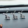 UV Plating Long Ears Rabbit Decorative Ornaments Home Desktop Computer Decorative Ornaments Home Decorative Rabbit
