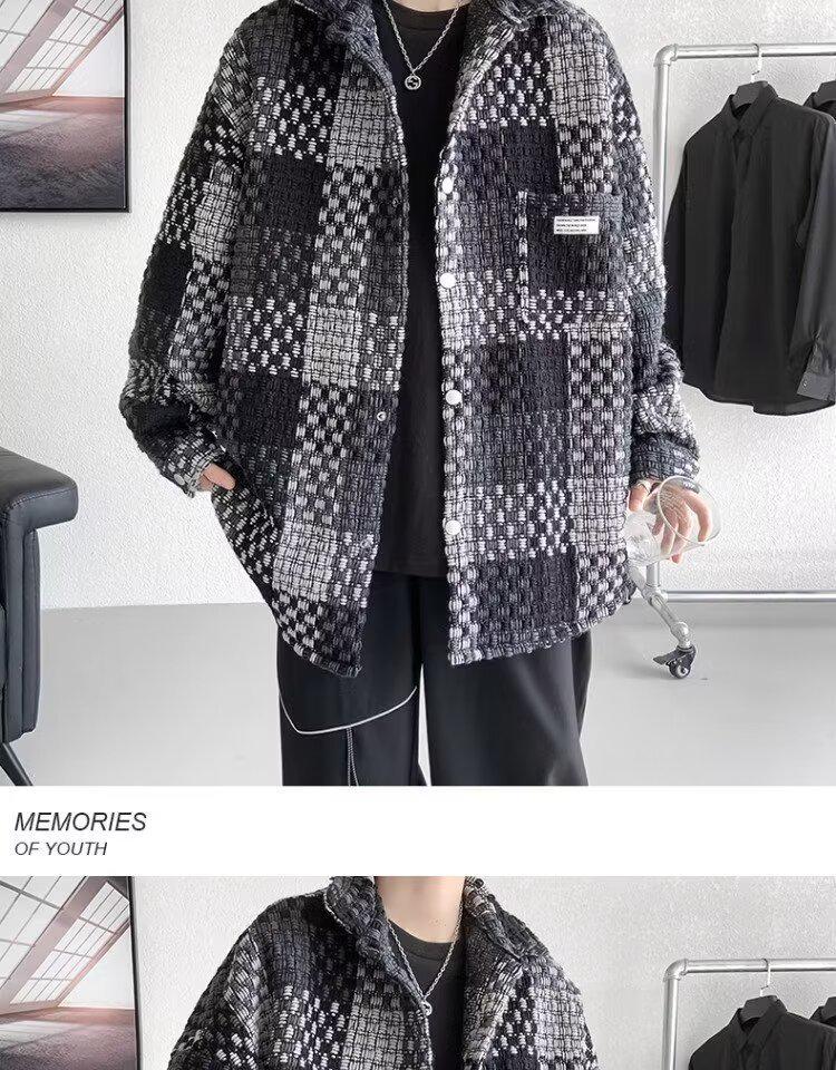 Men’s High-End Woolen Jacket - Autumn/Winter Collection, Thickened for Extra Warmth, Trendy and Stylish Outerwear.