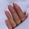 European & American Style French Faux Nails: Elegant, Fresh, Simple, Gentle Look Enhancing Fair Skin Tone
