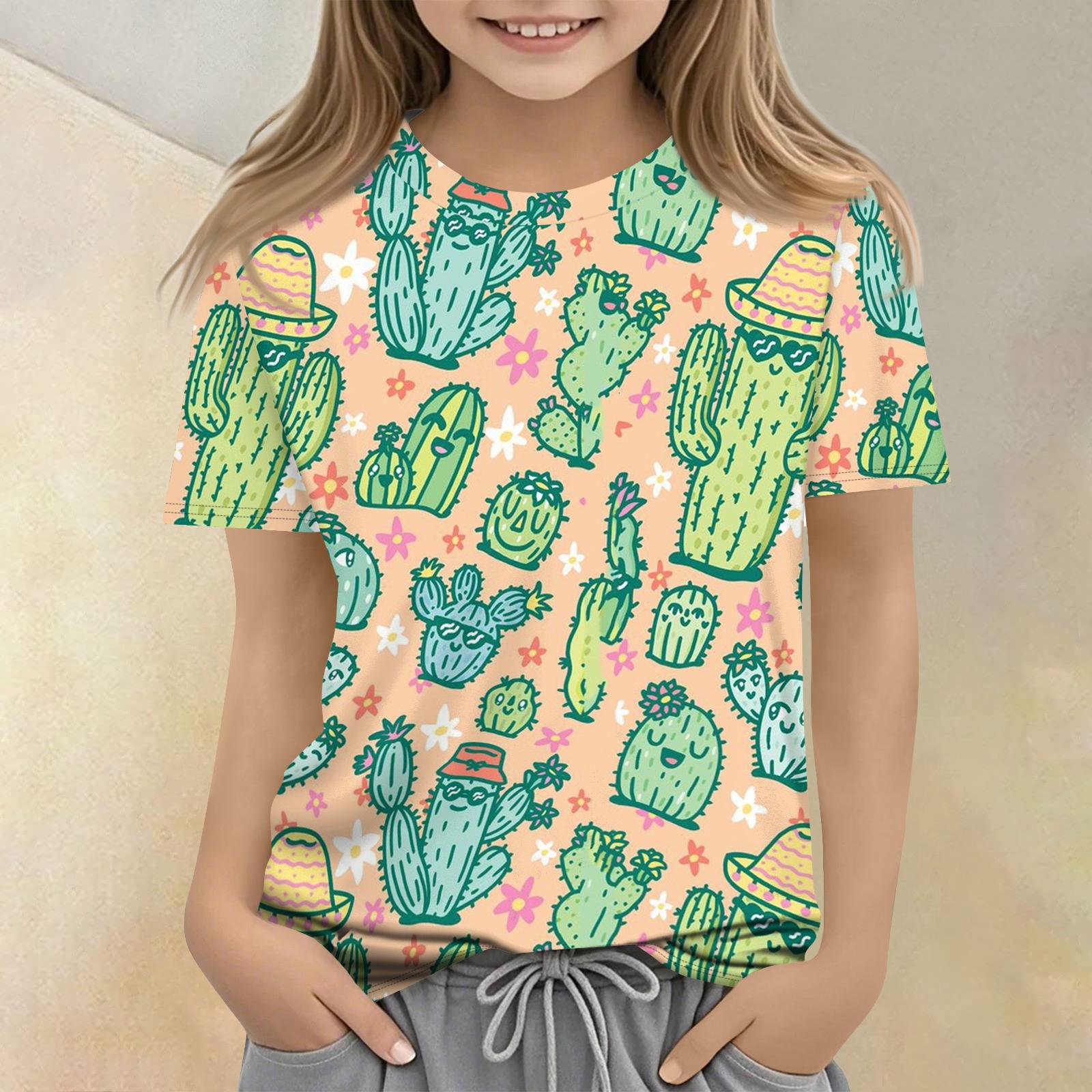 

Детская повседневная футболка с принтом, круглым вырезом и короткими рукавами. 160 зелёный