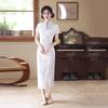 White national style, new Chinese style, daily wear Suzhou long cheongsam, improved young 1011 new women's high sense