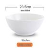 20-Piece Pure White Ceramic Rice and Soup Bowl Set