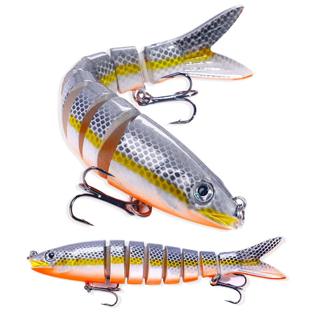 13.4Cm 8-Joint Bionic Lure Durable ABS Plastic Sinking Fishing Lure For Freshwater Predatory Fish