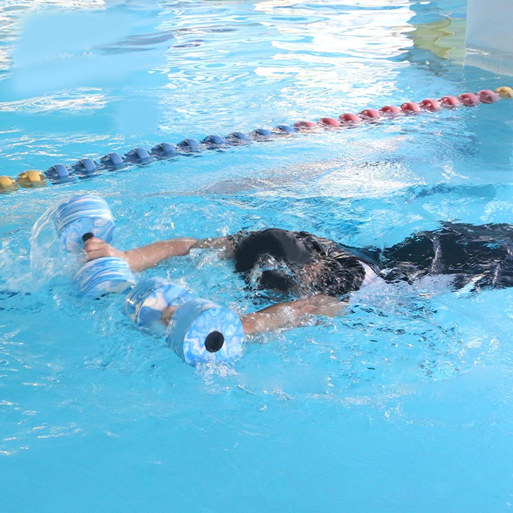 1Pair High Density EVA Foam Dumbbells Aquatic Exercise Dumbells Aqua Fitness Barbells Water Fitness Exercises Equipment