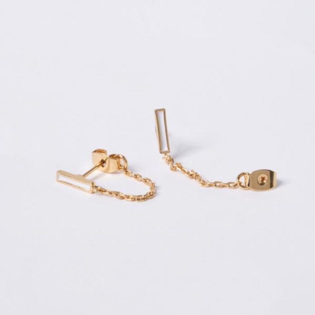 [POPTS] Chunky Basic Stick Chain Earrings OTE122523RYN