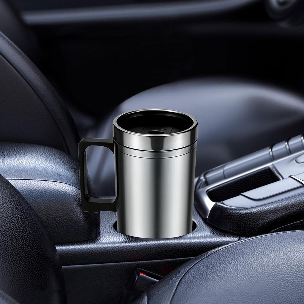 Car Heating Cup Travel Mug 300ml Keep Milk Warm Leakproof Premium Practical