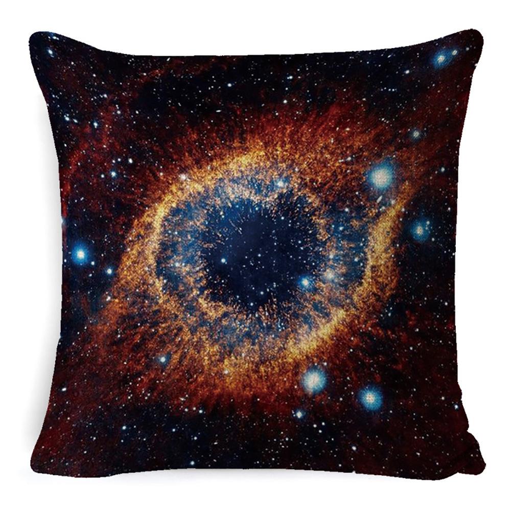 Nordic Sofa Pillow Light Luxury Style Living Room Bedside Cushion Cosmic Scenery Linen Pillow Case Without Core Waist Pillow
