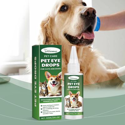 Płyn do pielęgnacji oczu zwierząt 60 ml - Czyści zacieki łzowe u kotów i psów / Pielęgnacja oczu zwierząt / Produkty do czyszczenia oczu zwierząt