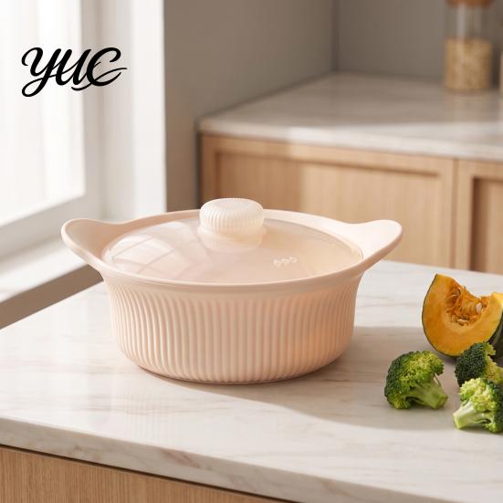 Silicone Food Steamer for Microwave Steamer, Double Layer Food-Grade Bowl with Lid & Divider, Heat Resistant Divided Pot Healthy Fat Reduction Cooking
